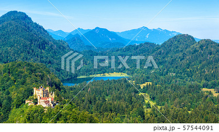 Landscape with Hohenschwangau Castle, Bavaria, Landscape with Hohenschwangau Castle, Bavaria, 57544091