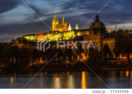 prague castle and strakova academy 57544566
