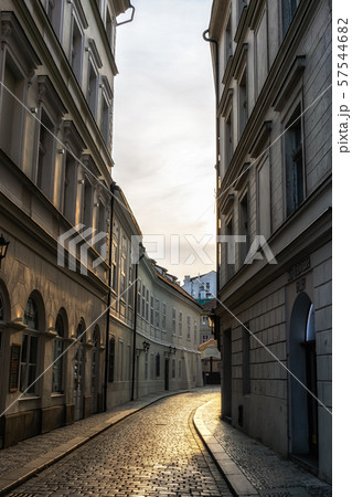 prague alleyways morning 57544682
