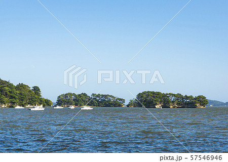 松島　日本三景　島並　島　宮城県 57546946