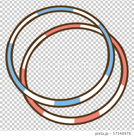 イラスト素材：フラフープ　おもちゃ　体幹トレーニング 57548978