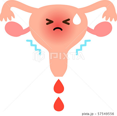 生理中の子宮のキャラクター 57549556