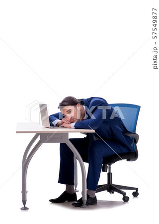 Employee working isolated on white background Employee working isolated on white background 57549877