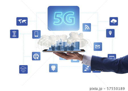 5G mobile technology concept - high internet speed 57550189