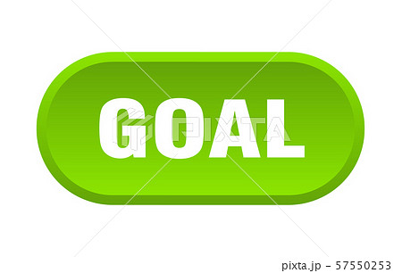 goal button. goal rounded green sign. goal 57550253