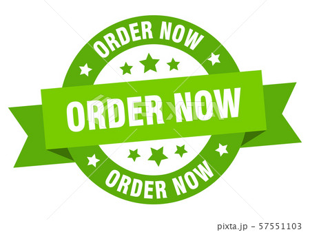 order now ribbon. order now round green sign. order now ribbon. order now round green sign. 57551103