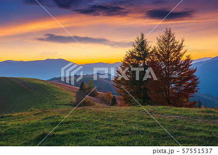 mountain countryside at dusk mountain countryside at dusk 57551537