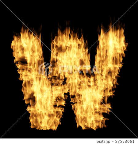 Flame letter isolated on the black background Flame letter isolated on the black background 57553061
