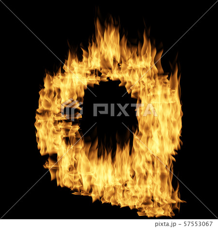 Flame letter isolated on the black background Flame letter isolated on the black background 57553067