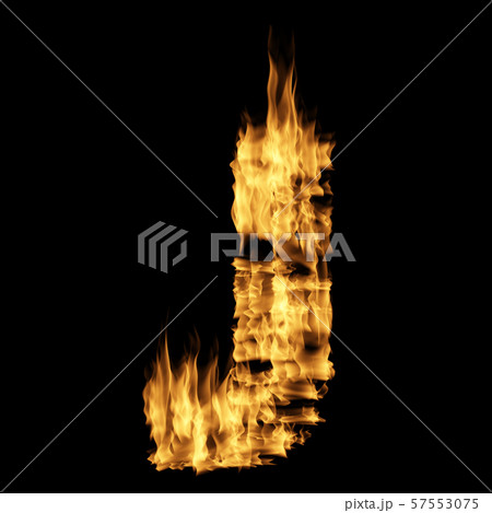 Flame letter isolated on the black background Flame letter isolated on the black background 57553075