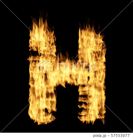 Flame letter isolated on the black background Flame letter isolated on the black background 57553077