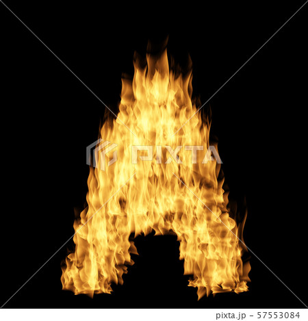 Flame letter isolated on the black background Flame letter isolated on the black background 57553084