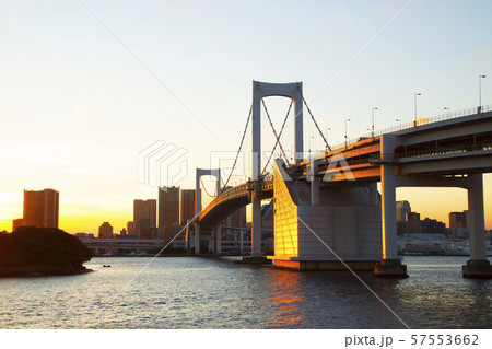レインボーブリッジ 夕景 レインボーブリッジ 夕景 57553662