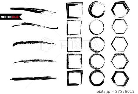 Set of vector black circles. Black spots on white background isolated. Spots for grunge design 57556015