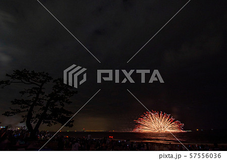 令和元年の鈴鹿げんき花火大会の写真素材