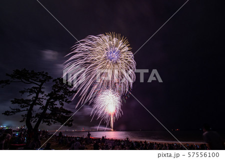令和元年の鈴鹿げんき花火大会の写真素材