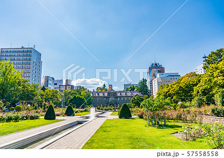 夏の北海道 札幌市資料館と大通り公園の風景 57558558