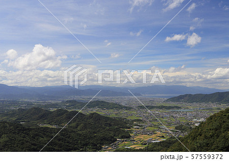 北東から南西方向に見る三豊平野、高瀬町から四国中央市方向 57559372