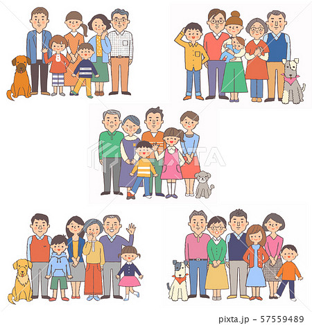 ３世代家族　５組　セット 57559489
