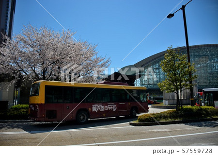 桜が舞う春の金沢駅の風景(9) 桜が舞う春の金沢駅の風景(9) 57559728