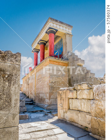 Knossos palace ruins at Crete island, Greece 57560374