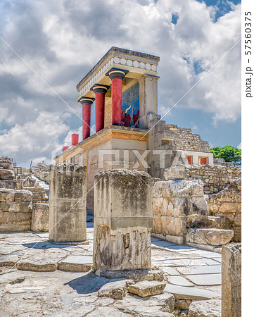 Knossos palace ruins at Crete island, Greece 57560375