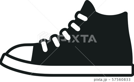 Black And White Sneaker Icon Logoのイラスト素材