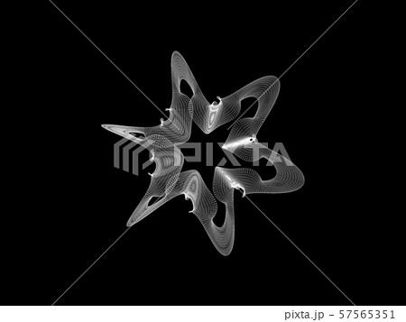 Abstract white parametric wire-frame shape Abstract white parametric wire-frame shape 57565351
