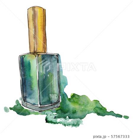 Nail polish sketch glamour illustration in a watercolor style isolated element. Watercolour Nail polish sketch glamour illustration in a watercolor style isolated element. Watercolour 57567333