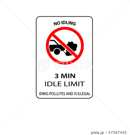 USA traffic road signs. no idling for more than 3 57567435