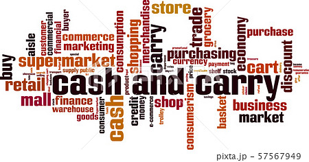 Cash & carry word cloud Cash & carry word cloud 57567949