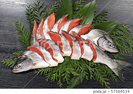 北海道の美味しい紅鮭 北海道の美味しい紅鮭 57569534