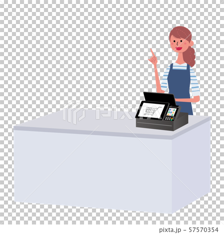 電子マネー 電子決済 女性 レジ イラスト 電子マネー 電子決済 女性 レジ イラスト 57570354