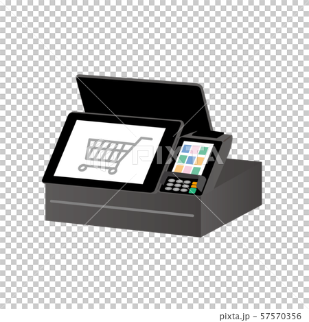 電子マネー　電子決済　レジ　イラスト 57570356