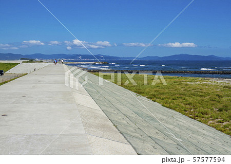 防潮堤 野蒜海岸 防潮堤 野蒜海岸 57577594