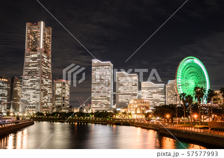 横浜 運河パークとみなとみらい 夜景 横浜 運河パークとみなとみらい 夜景 57577993