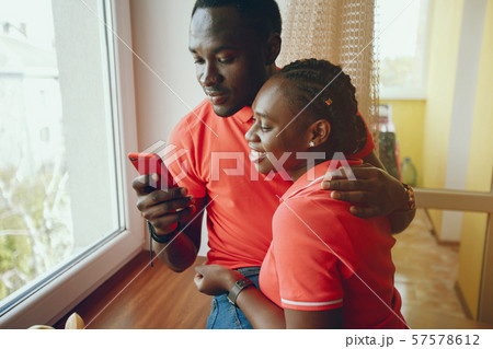 pretty afro couple pretty afro couple 57578612