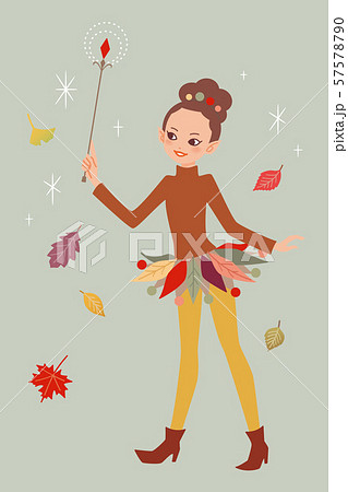 秋の妖精2のイラスト素材