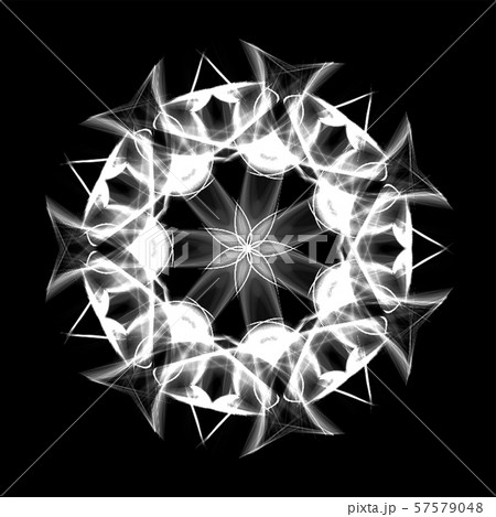 幻想的紋様026モノクロ 幻想的紋様026モノクロ 57579048