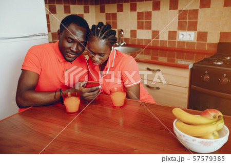 pretty afro couple pretty afro couple 57579385