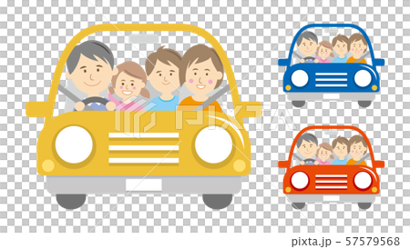Illustration image of drive with family Illustration image of drive with family 57579568