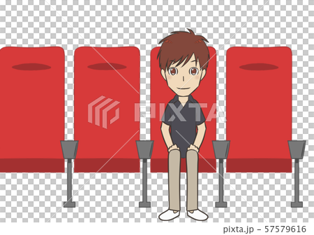 映画を見る一人の男性 映画を見る一人の男性 57579616