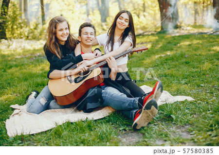 Friends with a guitar 57580385
