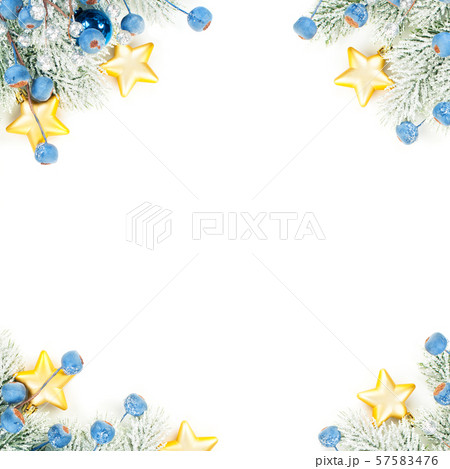 Christmas composition corner top view. Christmas composition corner top view. 57583476