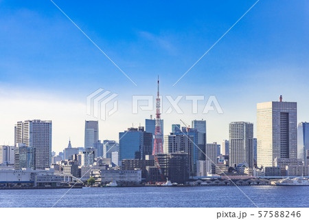 レインボーブリッジ遊歩道から眺める日の出,方面 57588246