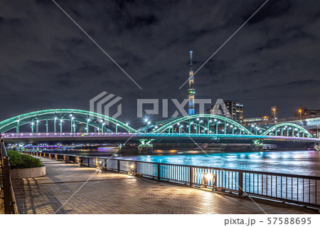 厩橋 ライトアップ 夜景 厩橋 ライトアップ 夜景 57588695