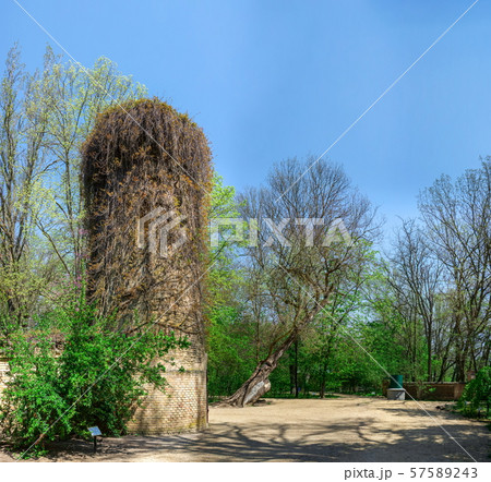 Old water tower building in Askania Nova Arboretum Old water tower building in Askania Nova Arboretum 57589243