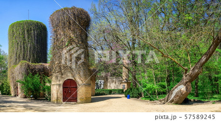 Old water tower building in Askania Nova Arboretum Old water tower building in Askania Nova Arboretum 57589245