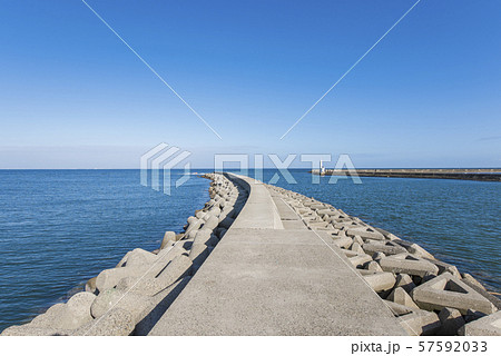 防波堤の写真素材