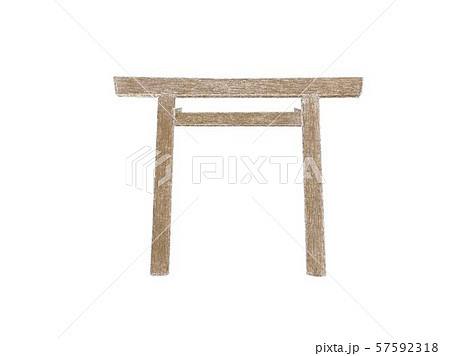 神明鳥居 伊勢神宮のイラスト素材